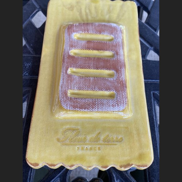 French Pottery Soap Dish - Fleur de Terre - Olive Branch - Picture 5 of 7